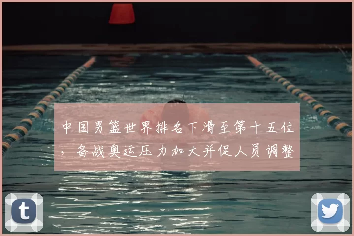 中国男篮世界排名下滑至第十五位，备战奥运压力加大并促人员调整